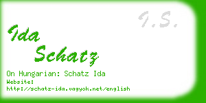 ida schatz business card